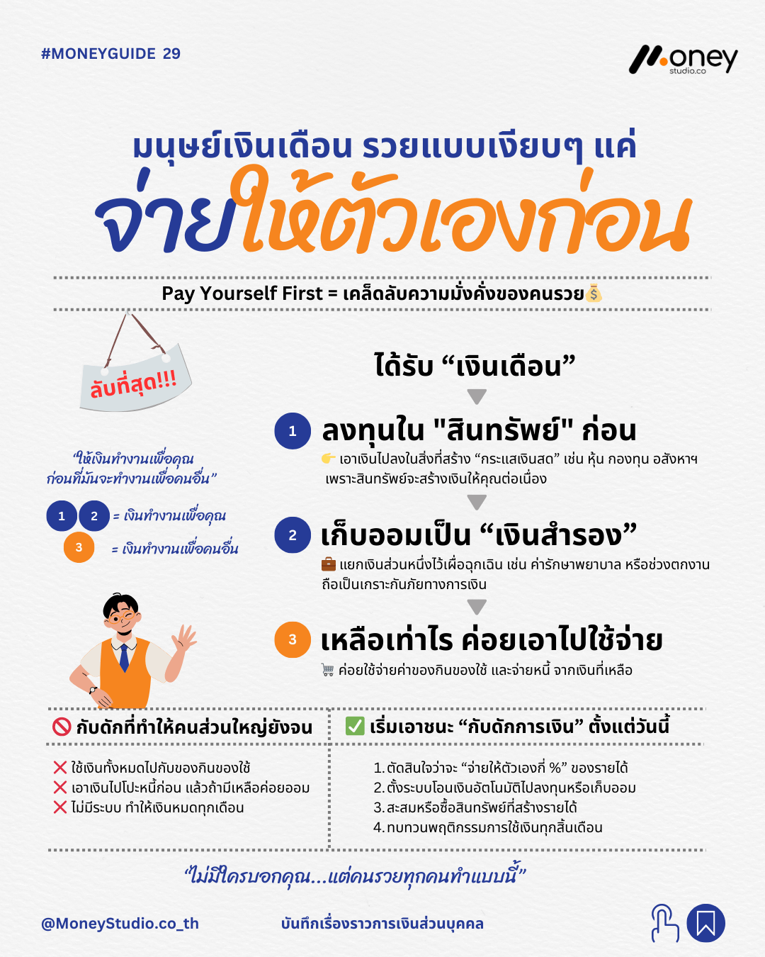 รวยแบบเงียบๆ ด้วยกฎจ่ายให้ตัวเองก่อน กลยุทธ์เปลี่ยนเงินเดือนเป็นความมั่งคั่ง