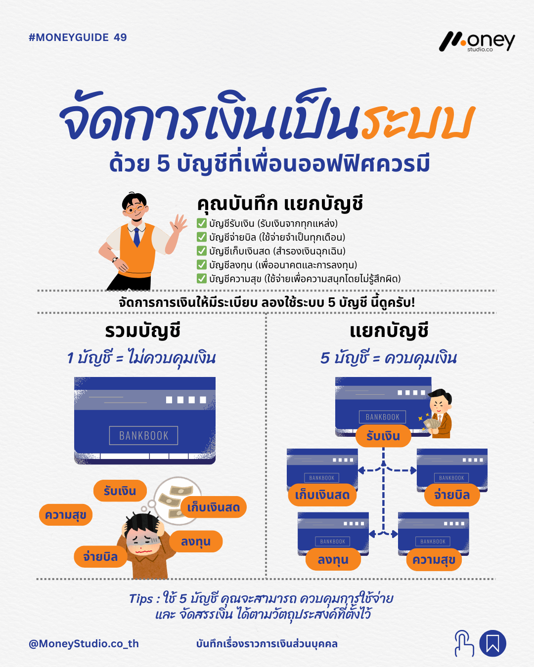 จัดการเงินแบบมีระบบ ด้วย 5 บัญชีที่เพื่อนออฟฟิศควรมี